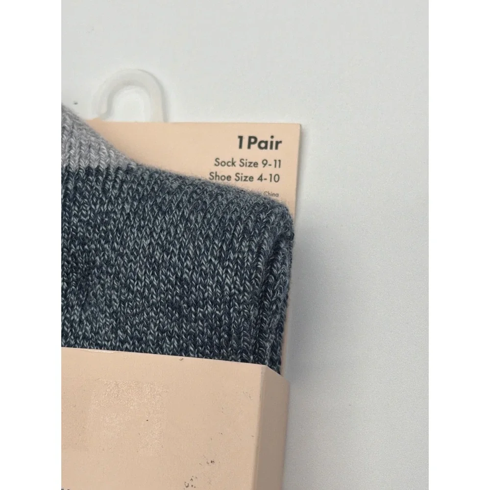 BCBGeneration Womens Thermal Heat Socks Fleece Lined Navy Grey BCW605-NVY NEW‎